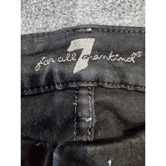 7 For All Mankind Women's Size 29 Black Denim Kimmie Straight Leg Jeans - Picture 3 of 6